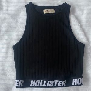 Black cutoff Hollister shirt